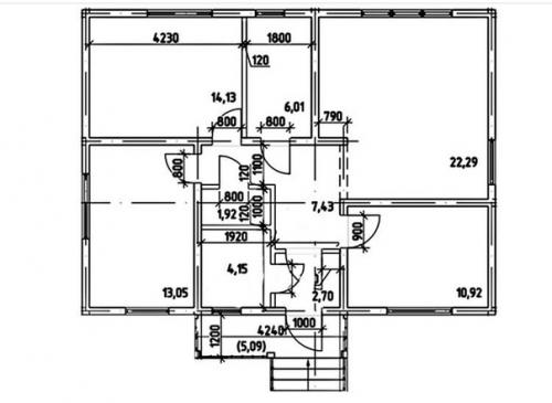 Построили домик, небольшой, но нам достаточно. 04