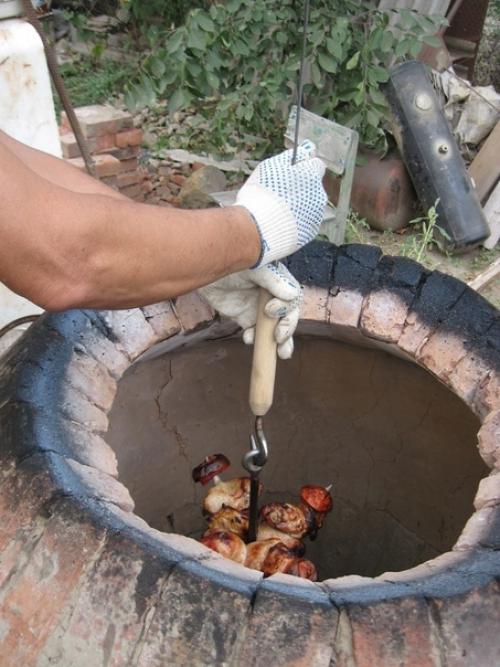 На даче сделал удобную Ёлочку для тандыра. 04