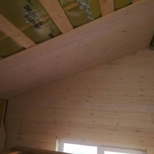 Процесс внутренней отделки имитацией бруса. 01