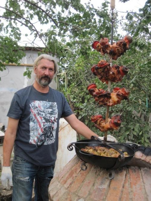 На даче сделал удобную Ёлочку для тандыра. 05