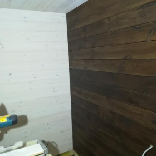 Процесс внутренней отделки имитацией бруса. 05