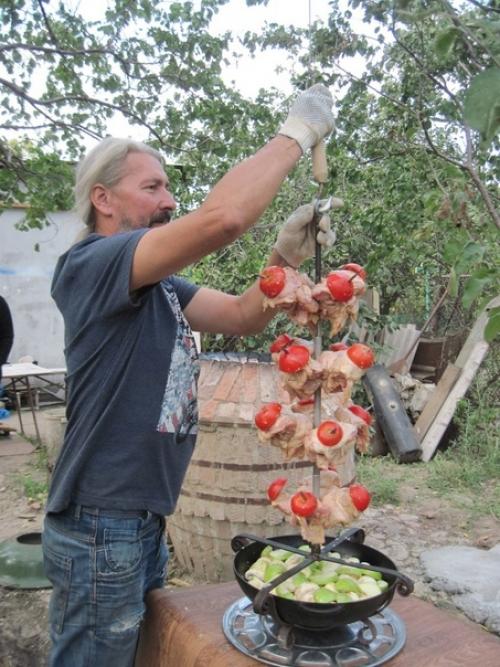 На даче сделал удобную Ёлочку для тандыра. 03