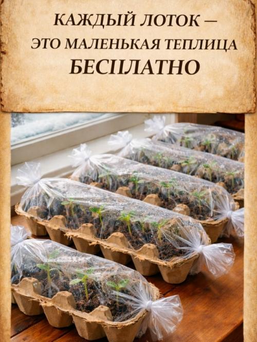 Каждый лоток - ваш персональный мини - парник бесплатно.
