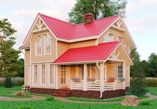 Светлый особняк в двумя небольшими террасами, площадью 103 кв. 01