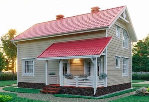 Светлый особняк в двумя небольшими террасами, площадью 103 кв. 02