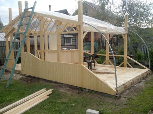 Была задумка - крытая беседка с бассейном. 01