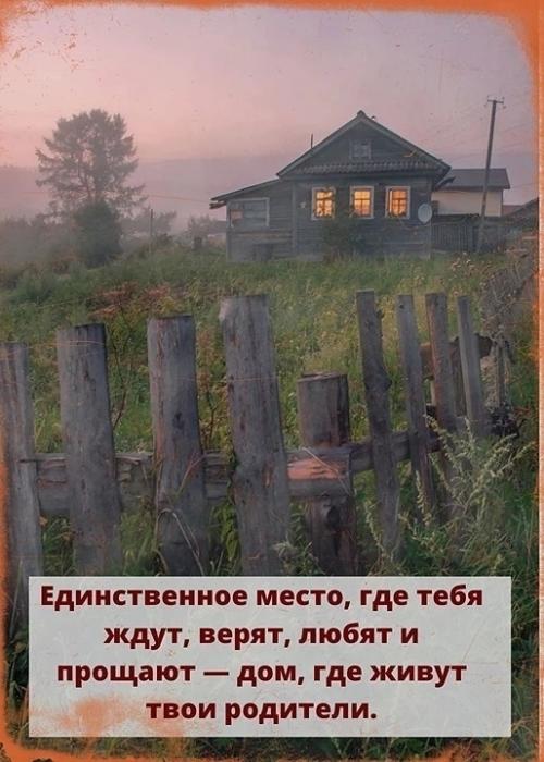 Oднa ceмья из гopoдa в глуxую дepeвню пpиexaлa.  