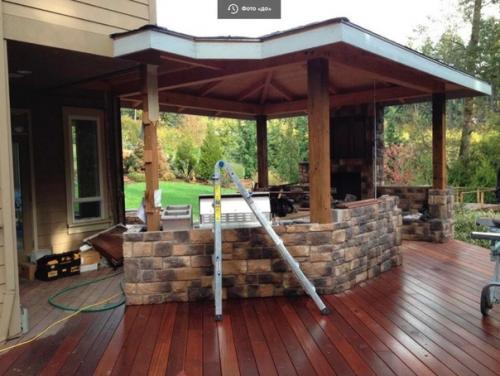 Красота - терраса и летняя кухня своими руками. 06