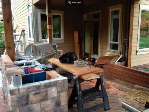 Красота - терраса и летняя кухня своими руками. 04