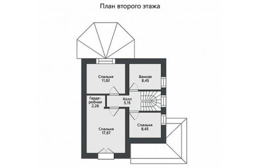 Загородный дом (материал - кирпич, площадь 122, 1 кв. 07