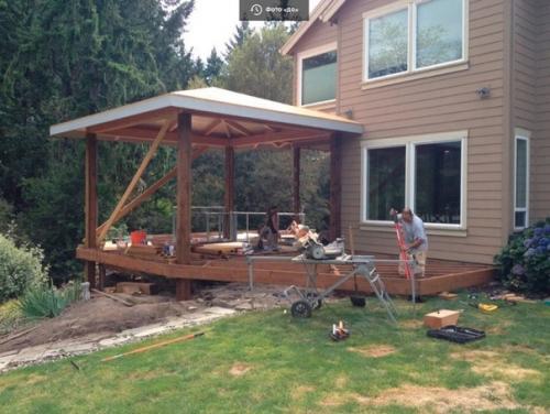 Красота - терраса и летняя кухня своими руками. 02