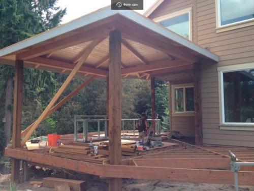 Красота - терраса и летняя кухня своими руками. 01