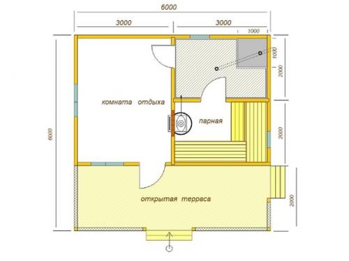 Каркасная баня 6 х 6 в солнечногорском районе. 03