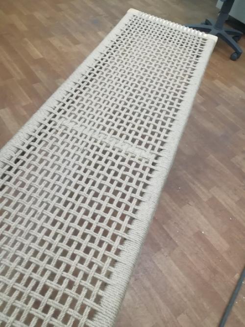 Плетеная скамейка для бани, или предбанника. 03