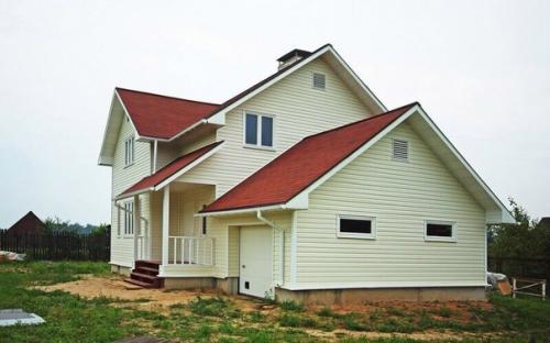 Каркасный дом с гаражом для дачного проживания, площадь 143 кв. 01