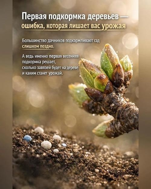 Наиболее значимая подпитка для плодовых деревьев на начало сезона приходится.  