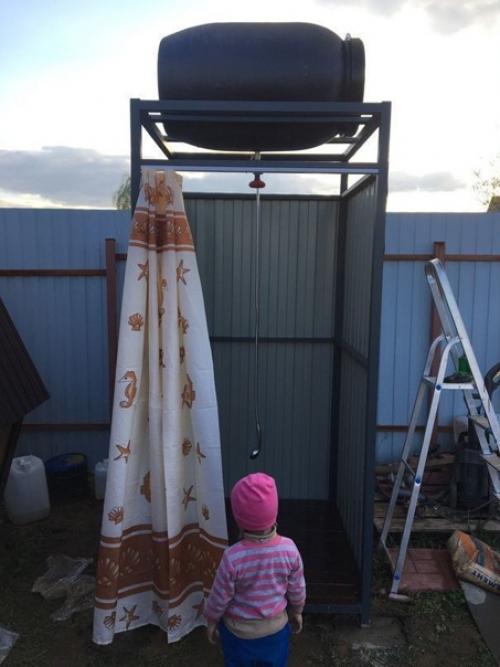 Самый простой вариант летнего душа. 04