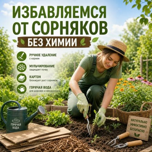 Избавляемся от сорняков без химии.
