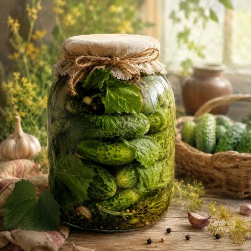 Хрустящие маринованные огурчики 