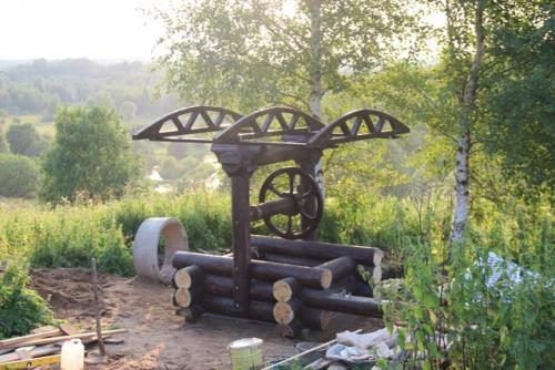 Своими руками вот такой колодец сделал. 05