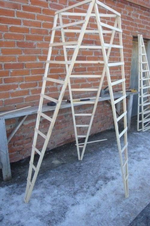 Дачникам в помощь классная идея - шпалера, которая принимает любую форму. 01