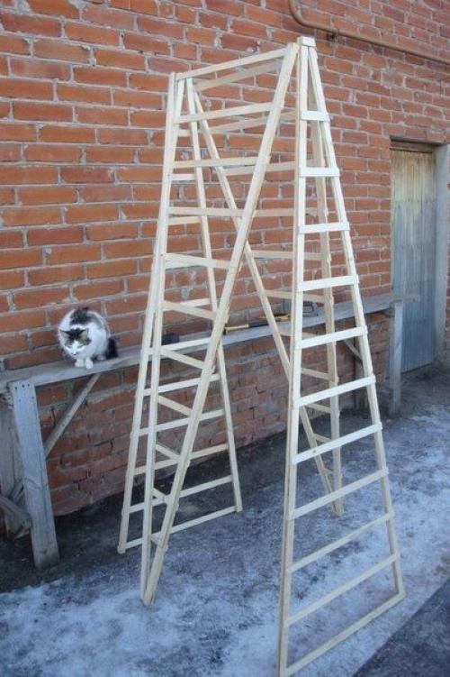 Дачникам в помощь классная идея - шпалера, которая принимает любую форму. 03