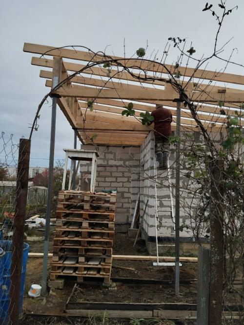 Мы приобрели участок в 350 квадратных метров с крошечным, ветхим строением, напоминающим скворечник. 09