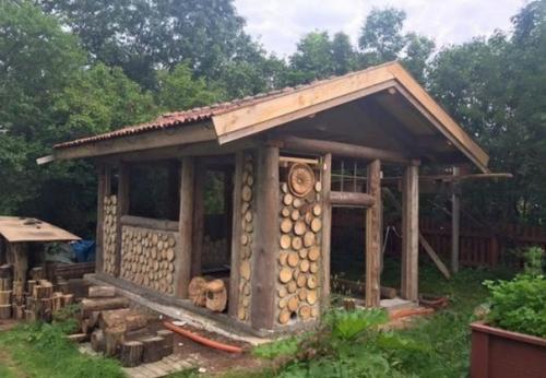 Беседка в технике глиночурка.