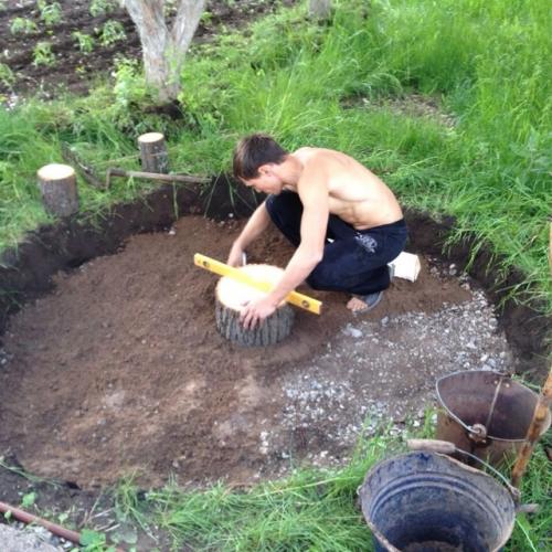 По просьбе жены сотворил шезлонг - качели. 05