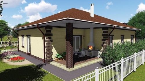 Дом с гаражом - эскиз проект плюс план (площадь 176, 33 кв. 02