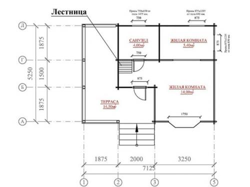 Проект летнего дома с мансардой Дачник. 06