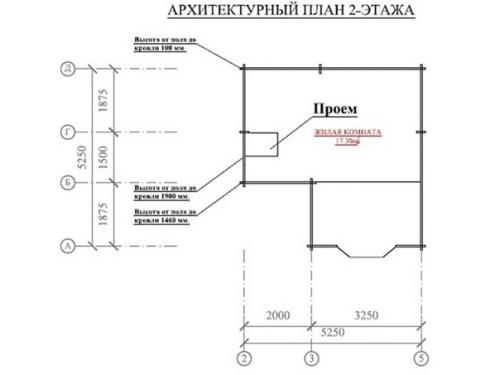 Проект летнего дома с мансардой Дачник. 07