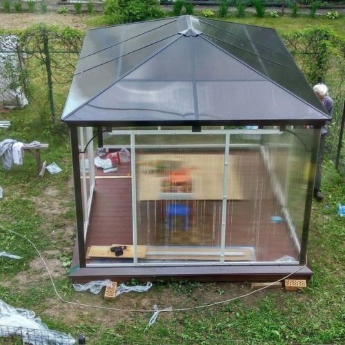 Как строили беседку на даче. 04