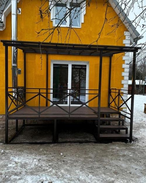 Изготовили и установили террасу с настилом из дпк (пластиковая террасная доска). 01