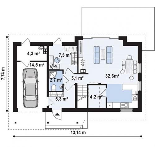 Дом площадью 124 кв. 03
