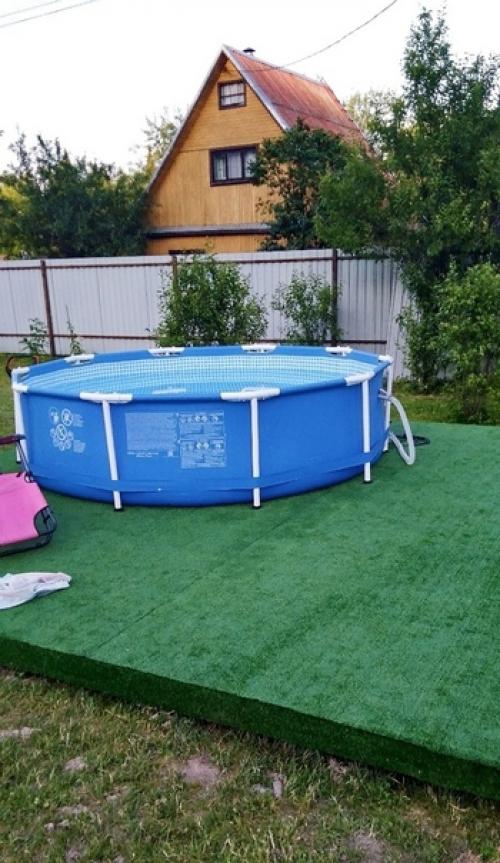 Своими руками простенький подиум под бассейн смастерил. 02