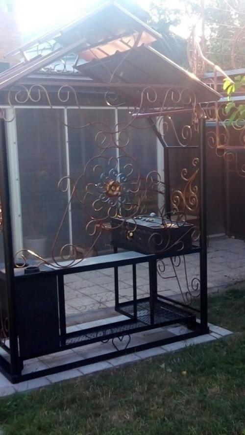 Стационарный мангал на даче руками моего тестя. 03