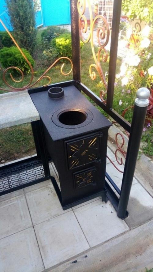 Стационарный мангал на даче руками моего тестя. 01