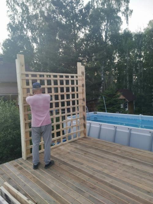 Бассейн на даче с зоной отдыха. 03