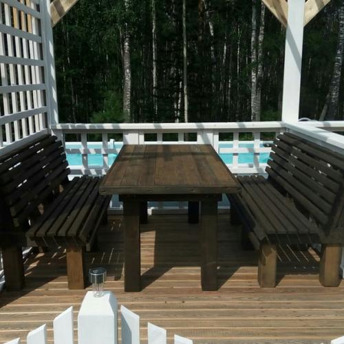 Бассейн на даче с зоной отдыха. 09