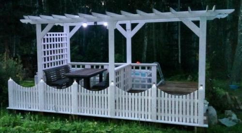 Бассейн на даче с зоной отдыха. 08