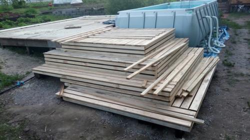 Бассейн на даче с зоной отдыха. 01