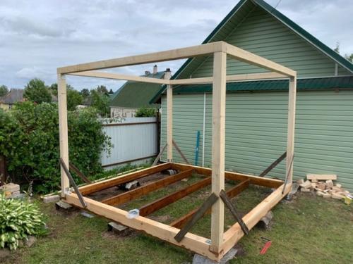 Делимся!  Может кому-то пригодится наш опыт в строительстве беседки. 02