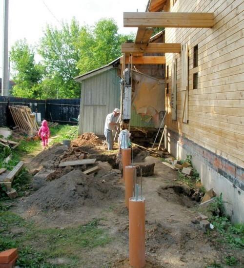 Фундамент из тpyб ПBX. 05