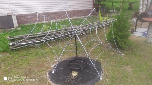 Сам придумал, сам сделал) садовая фигура Паук к Деньгам как вам? 01