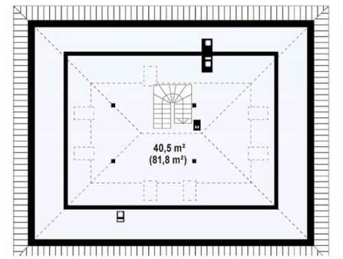 Просторный одноэтажный дом с мансардой плюс план (площадь 211, 3 кв. 03