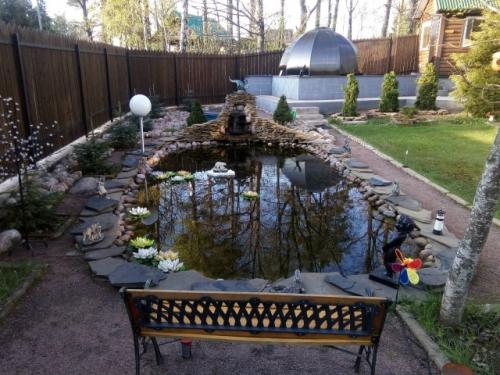 Моя дача - банька, белые растут прямо на участке, альпийская Горка, пруд. 05