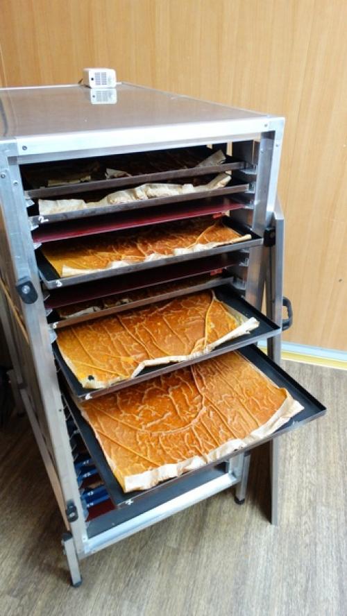 Здравствуйте!  Сушили тыквенную пастилу. 01