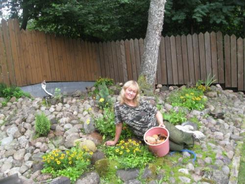 Моя дача - банька, белые растут прямо на участке, альпийская Горка, пруд. 02