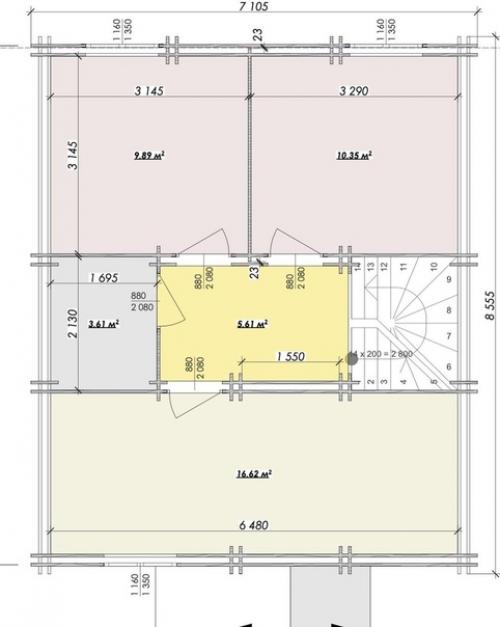 Зимний дом по индивидуальному проекту. 09